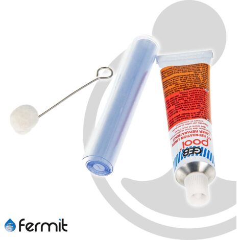 Fermit Reparaturset für Pool-Folien Kleber + Folie + Applikator - 09116