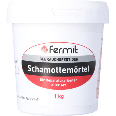 Fermit Schamottemörtel 1 kg, gebrauchsfertig, hitzebeständig bis +1600°C