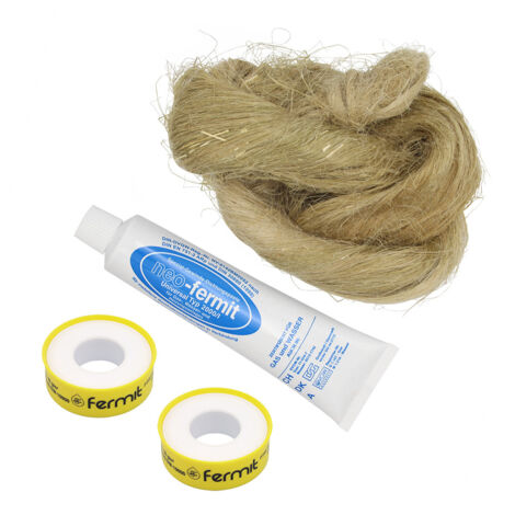 Fermit-Set Neo Fermit 150 g Tube, 50 g Mazzoni-Flachs Zopf und 2 x Teflonband FRp