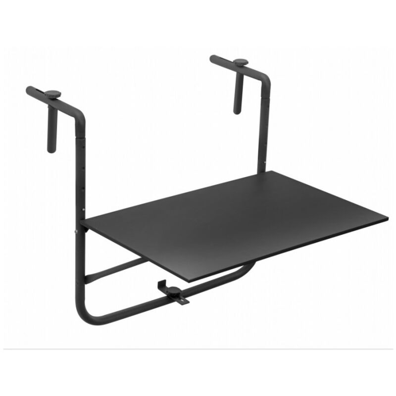 Table pliante de garde-corps 60x52 cm en fer anthracite - Fermo