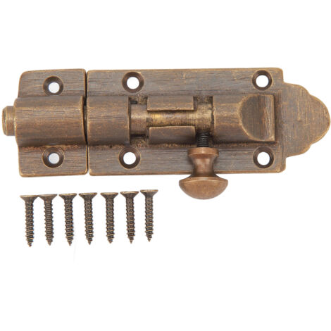Fermoir à glissière en laiton antique haute dureté pour fenêtre, placard et meuble, résistant à la rouille.