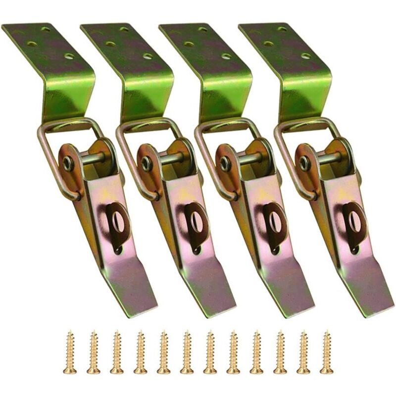 Fermoir a Levier 20 Pièces Fermeture à Ressort Loquet Bascule Petit Verrou de Tension Serrure à Pression Serrure à Levier Serrure de Boîte Fermoir en