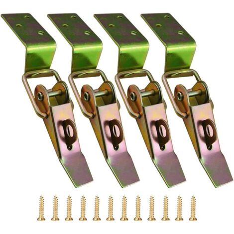 Fermoir a Levier 20 Pièces Fermeture à Ressort Loquet Bascule Petit Verrou de Tension Serrure à Pression Serrure à Levier Serrure de Boîte Fermoir en Acier Inoxydable pour Coffret Boîte