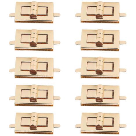 Fermoir à tourniquet haute résistance - Lot de 10 - Design classique pour la personnalisation de bagages, sacs à main et pochettes