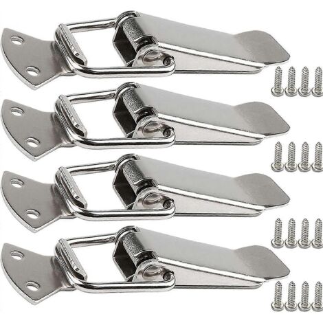 Fermoir de tension en acier inoxydable avec vis, fermoir à levier de 56 mm, loquet à ressort, pince de serrage, attache pour boîte, verrou pour boîte à outils.