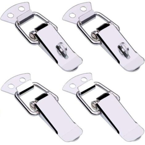 fermoir en acier inoxydable Hasp réglable pince à levier en acier inoxydable Tension Lock Box Box Lock Lock pour boîte de cas, boîte à outils, tiroir4 Pièces9032mm