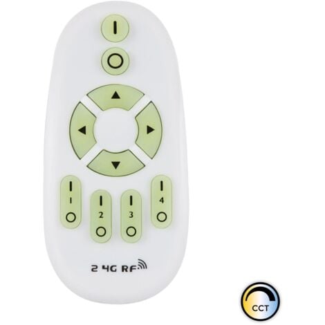 LEDKIA Fernbedienung für Deckeneinbau und Deckenleuchten CCT Wählbar 2.4 GHz V.2 Weiß