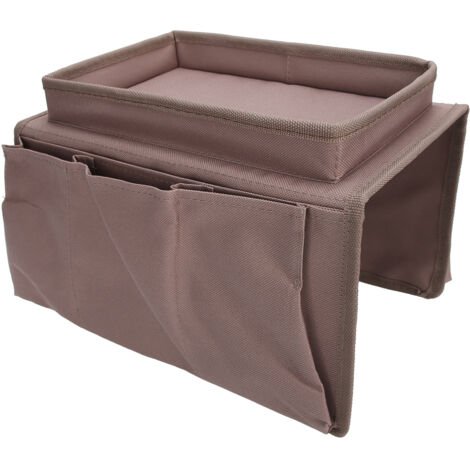 Fernbedienungs-Organizer für Sofa mit 4 Taschen und Getränkehalter, Armlehnenablage