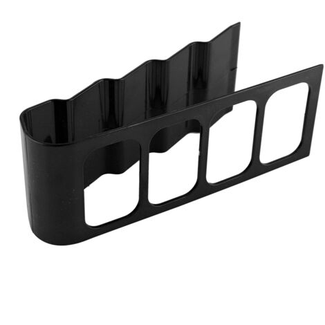 Fernbedienungsablage für Fernseher und DVD-Player mit Smartphone-Halterung – Strapazierfähiger Kunststoff, 4 Fächer, Schwarz (18 cm)