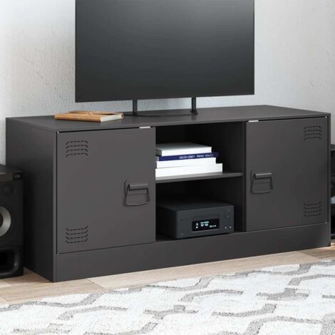 Fernsehschrank schwarz 99 x 39 x 44 cm Stahl