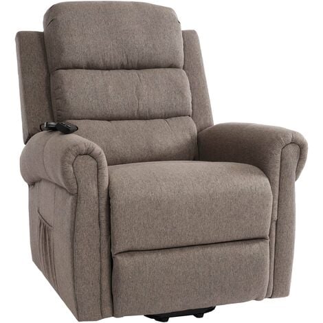 Fernsehsessel HHG-712, Relaxsessel Sessel, Liegefunktion Aufstehhilfe Massage Heizfunktion, Stoff/Textil dunkelgrau - gray