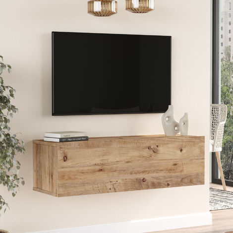 Fernsehtisch Lapinlahti 100 x 31,5 x 29,5 cm Eiche rustikal [en.casa]