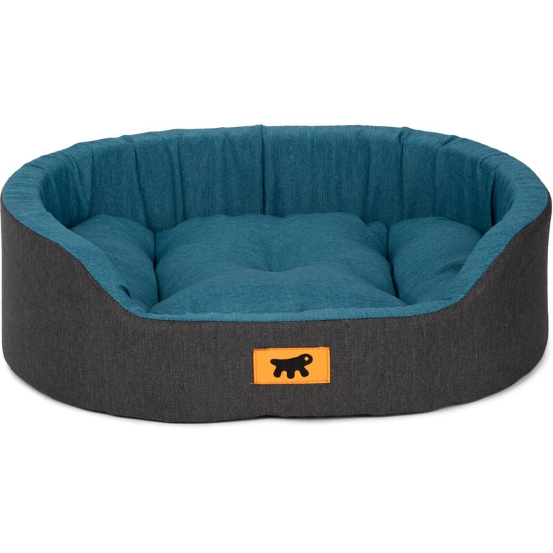 Dandy colours Lit d'intérieur pour chien et chat, en coton avec coussin amovible dandy. Variante 45 - Misure: 45 x 35 x h 13 cm - Sarcelle - Ferplast