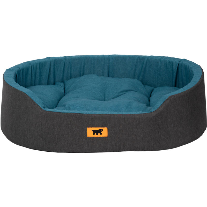 Dandy colours Lit d'intérieur pour chien et chat, en coton avec coussin amovible dandy. Variante 65 - Misure: 65 x 46 x h 17 cm - Sarcelle - Ferplast
