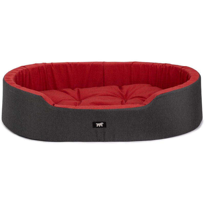 Ferplast - dandy colours Lit d'intérieur pour chien et chat, en coton avec coussin amovible dandy. Variante 110 - Misure: 110 x 70 x h 23 cm - Rouge