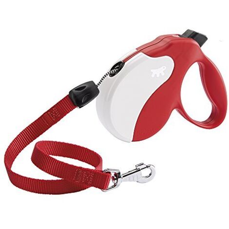 Ferplast AMIGO CORD Guinzaglio allungabile con cordino estensibile fino a 7 metri. 3 colori.. Variante  - Misure: 15 x 3.6 x h 14 cm - Rosso