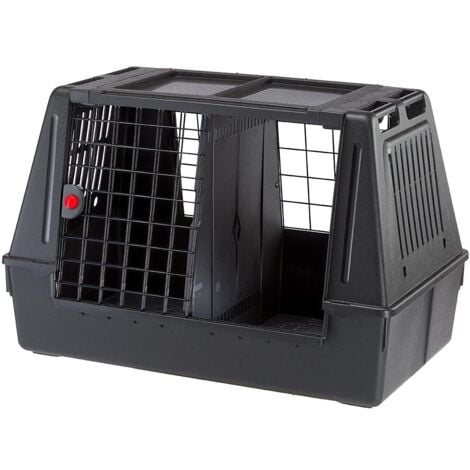 Ferplast ATLAS CAR SCENIC Trasportino per cani da auto. Varie misure.  . Variante 100 - Misure: 100 x 60 x h 66 cm - Nero
