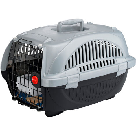 Ferplast ATLAS DELUXE Cage de transport pour chats et chiens de petite et taille - 2 mesures. Variante 10 - Misure: 34 x 50.7 x h 30 cm - Noir