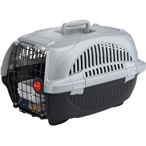 Ferplast ATLAS DELUXE Trasportino per gatti e cani di piccola taglia - 2 misure. Variante 10 - Misure: 34 x 50.7 x h 30 cm - Nero