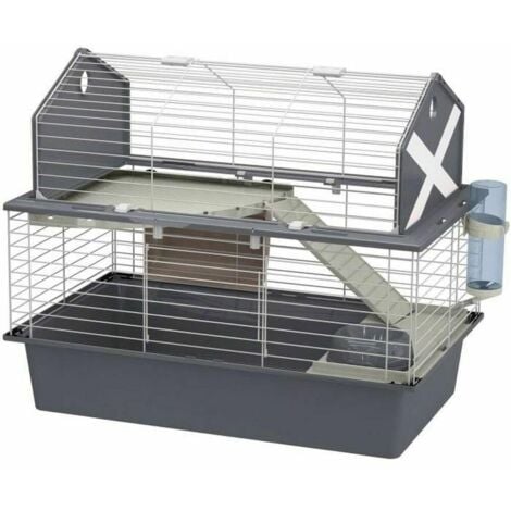 ferplast Barn 80 cage à lapin blanc gris