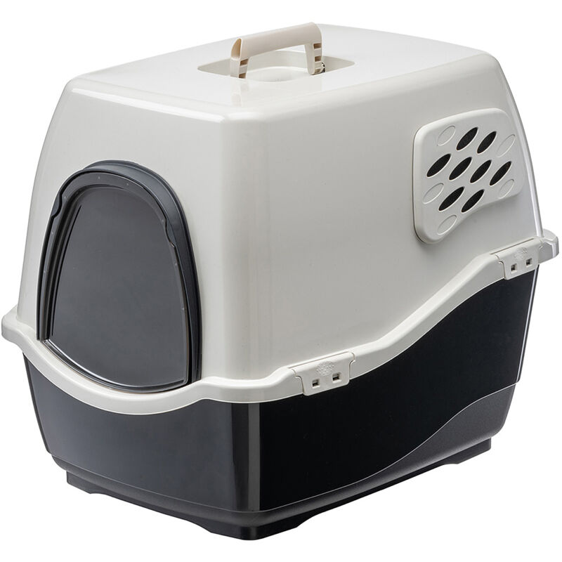 Bill Boîte de toilette pour chats . Variante bill on pallet - Misure: 50 x 40 x h 42 cm - Noir - Ferplast