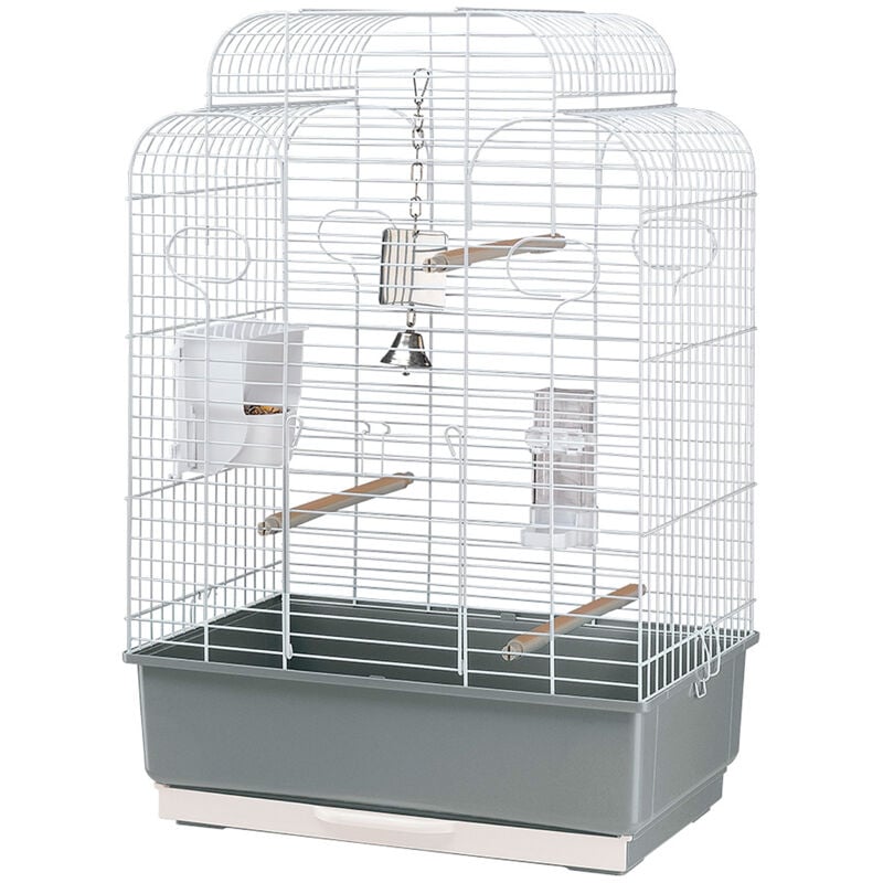 Gala Cage à Oiseaux gala : Grande cage pour oiseaux, perroquets, perruches. Accessoires inclus.. Variante gala - Misure: 50 x 30 x h 75.5 cm