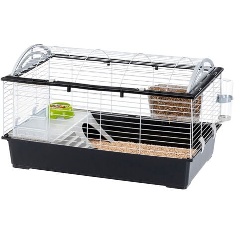 Ferplast CASITA 100 Gabbia per roditori FERPLAST CASITA 100: Adatta a Conigli, Cavie, Porcellini d'India, design italiano, accessori inclusi. . Variante CASITA 100 - Misure: 96 x 57 x h 56 cm - Nero