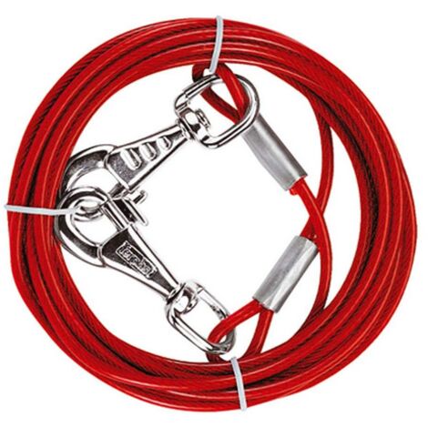 Ferplast Cavo PA 5985 Cavo in acciaio per cani rivestito in plastica - 2 lunghezze. Variante PA 5987 - Misure: Ø 0.28 x 450 cm -