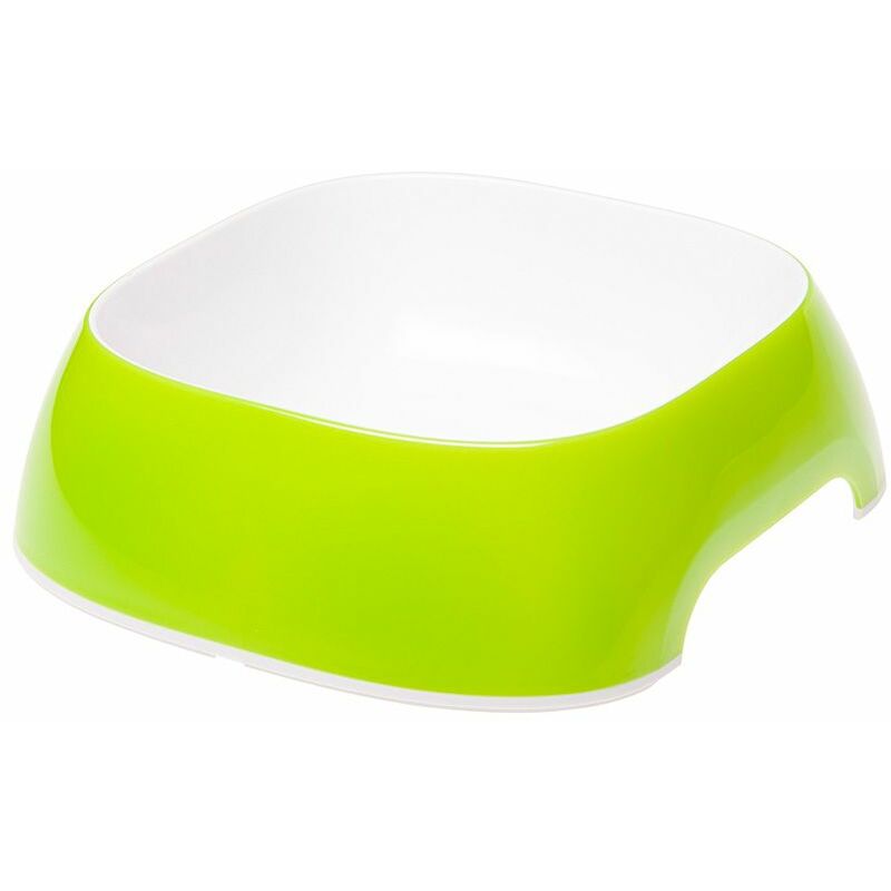 Ferplast - glam Ciotola in plastica per cani e gatti. Capacità 0,4 litri.. Variante small - Misure: 15 x 13.5 x h 5 cm - 0.4 l - Verde acido - Verde