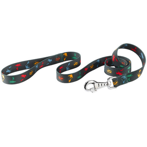Ferplast CLUB G CIRCUS Guinzaglio per cani in nylon. 3 misure. Variante G15/120 - Misure: 15 mm x L 120 cm - Nero