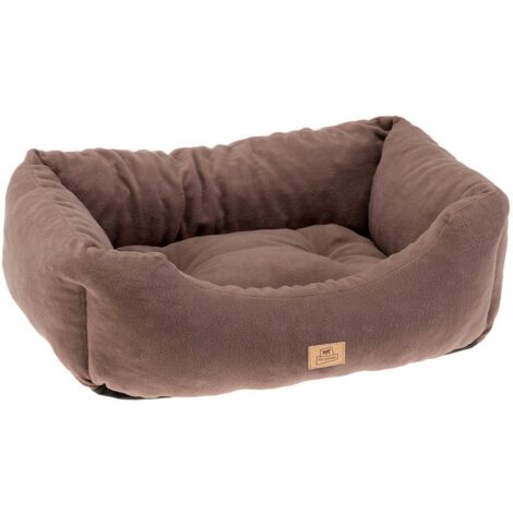 Ferplast COCCOLO MICROFLEECE Divano in morbido micropile per cani e gatti. Varie misure.. Variante 50 - Misure: 55 x 45 x h 20 cm - Tortora