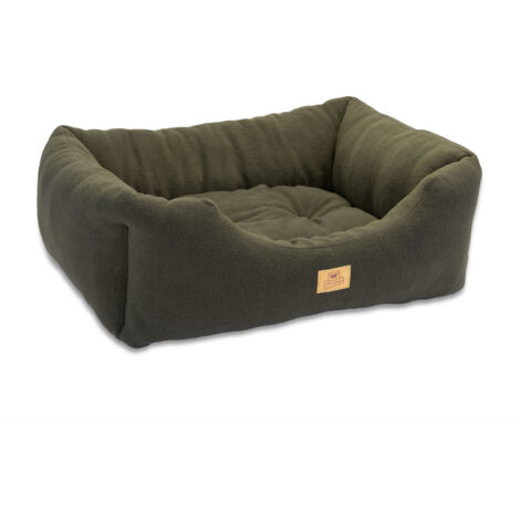 Ferplast COCCOLO MICROFLEECE Petit canapé rembourré en micropolaire pour chiens et chats. Variante 60 - Misure: 66 x 50 x h 20 cm - Vert