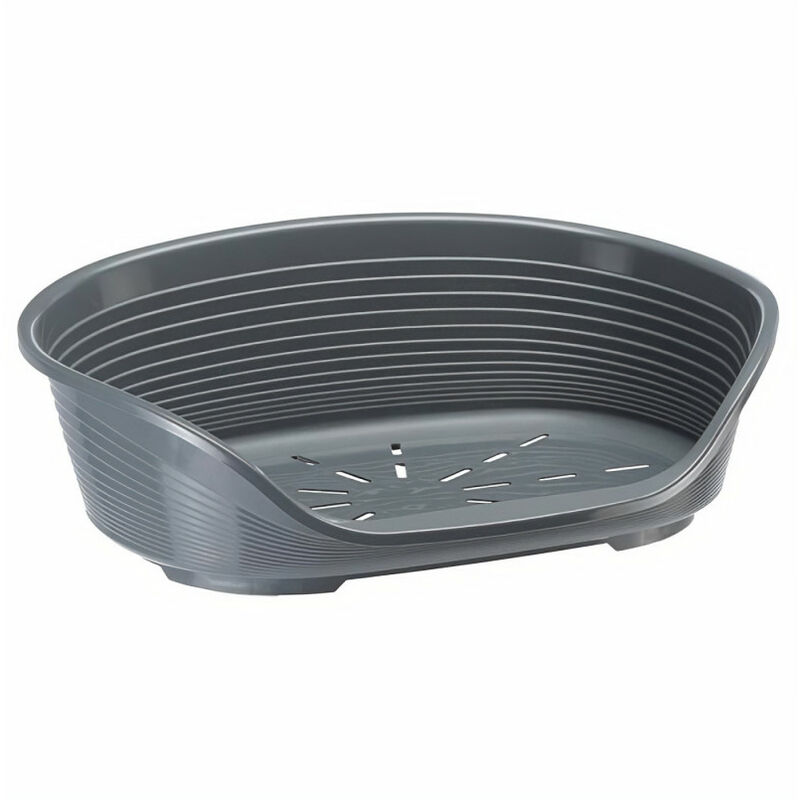 FERPLAST Corbeille Siesta Deluxe 10 - 93,5x68x28,5 cm - Gris foncé - Pour chien et chat