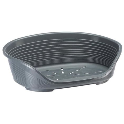LES TENDANCES FERPLAST Corbeille Siesta Deluxe 10 - 93,5x68x28,5 cm - Gris fonce - Pour chien et chat