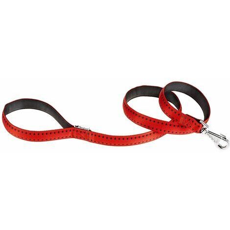 Ferplast CRICKET G Guinzaglio in nylon per cani. Vari colori e misure.. Variante G25/120 - Misure: 25 mm x L 120 cm - Rosso