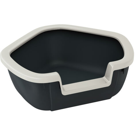 Ferplast DAMA Lettiera per gatti angolare Ferplast DAMA. Variante DAMA - Misure: 57.5 x 51.5 x h 22 cm - Nero