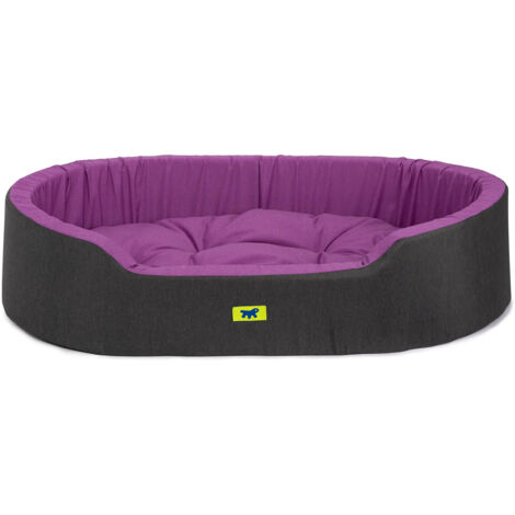 Ferplast DANDY COLOURS Ferplast Cuccia Cane e Gatto da Interno, in Cotone con Cuscino Removibile DANDY. Variante 110 - Misure: 110 x 70 x h 23 cm - Viola