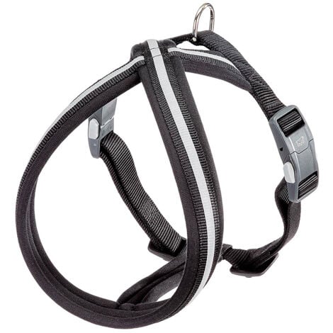 Ferplast DAYTONA CROSS P Pettorina riflettente per cani con fibbia magnetica. In vari colori e misure. . Variante M-L - Misure: B: 63-88 cm 20 mm - Nero