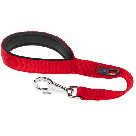 Ferplast DAYTONA GM25/45 Guinzaglio corto in nylon con impugnatura imbottita - vari colori. Variante  - Misure: 25 mm x L 45 cm - Rosso