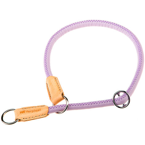 Ferplast DERBY CS Collare a semistrangolo per cani in ecopelle con interno in nylon. Diverse misure e colori.. Variante 12/70 - Misure: A: 70 cm - B: Ø 12 mm - Lilla