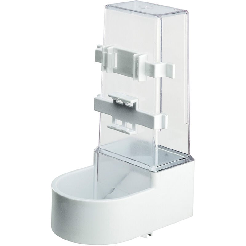 Mangeoire fpi 4518 Mangeoire à oiseaux pour eau et nourriture avec fixation externe. Variante - Misure: 11.6 x 13.7 x h 21.2 cm - Blanc - Ferplast