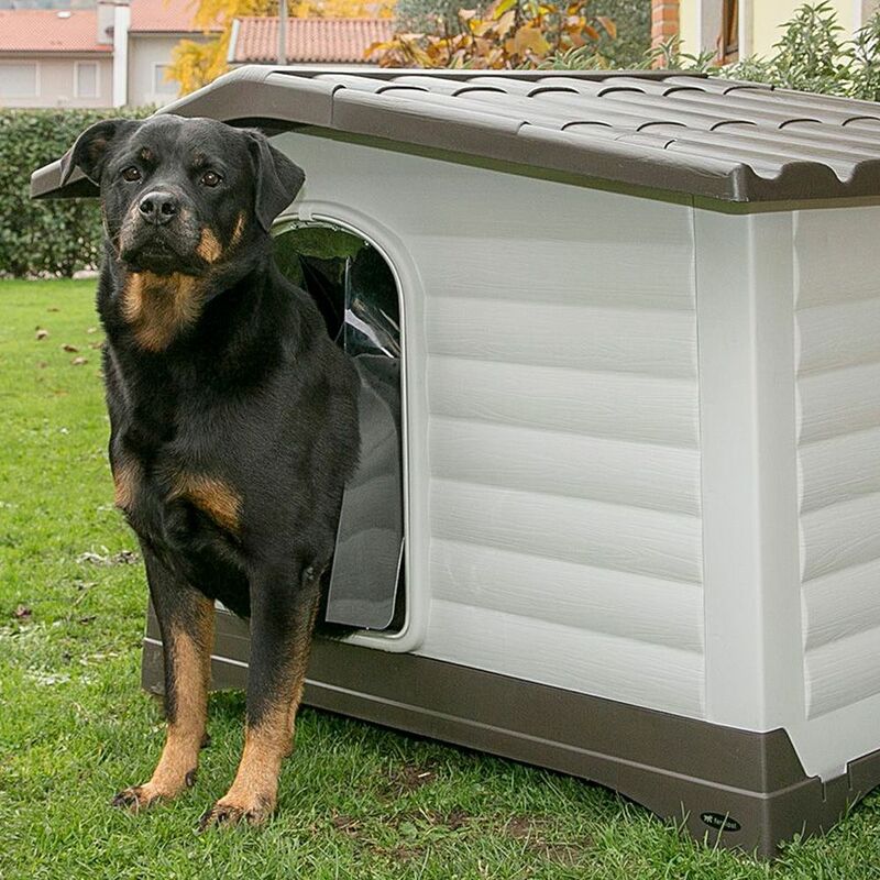 Ferplast Dogvilla Niche Pour Chiens En Résine Thermoplastique Avec Paroi Qui Souvre 3 Tailles