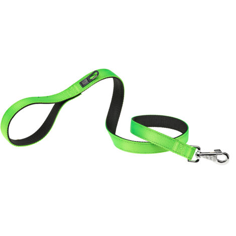 Ferplast DUAL G COLOURS Guinzaglio per cani in nylon, in 3 misure e 4 colori. Variante G15/110 - Misure: 15 mm x L 110 cm - Verde acido