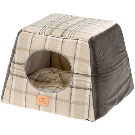 Ferplast EDINBURGH Casetta per gatti trasformabile in cuccia. Vari colori.. Variante EDINBURGH - Misure: 44 x 44 x h 33 cm - Marrone