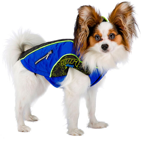 Ferplast EQUIPE Cappottino per cani. Impermeabile e anti-vento con micropile interno. Collare incorporato. Varie misure. . Variante 25 - Misure: - Blu