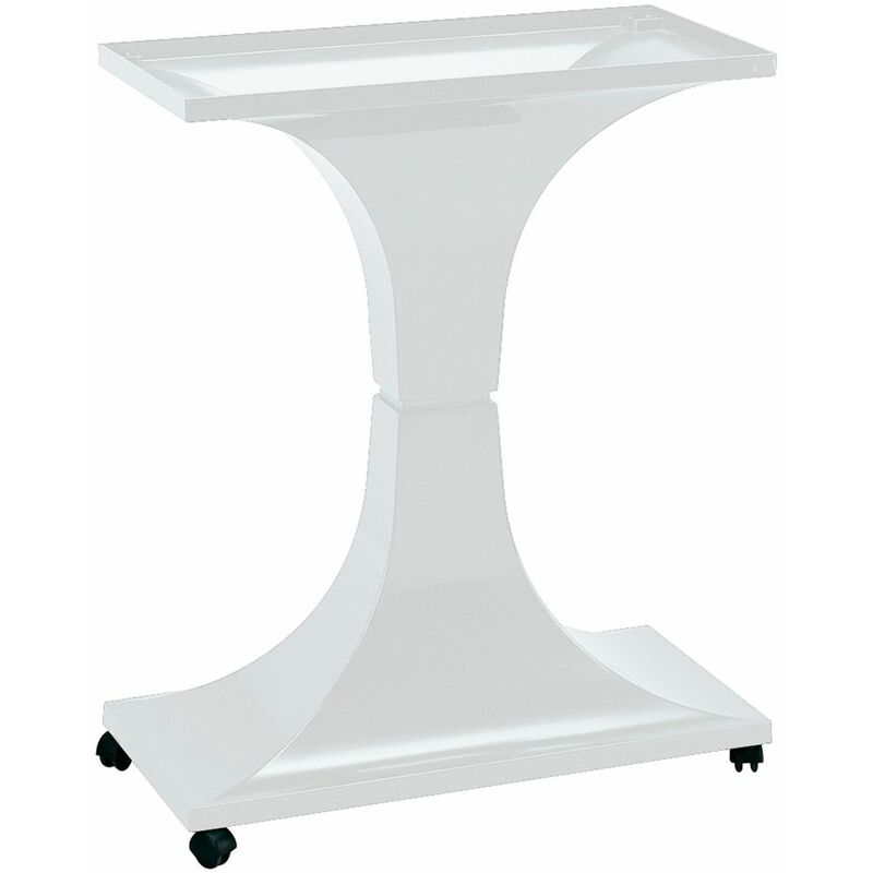 F 72 Supporto in plastica con ruote per gabbie Canto, Palladio 5, Piano 5.. Variante f 72 - Misure: 64 x 31 x h 77 cm - Bianco - Ferplast