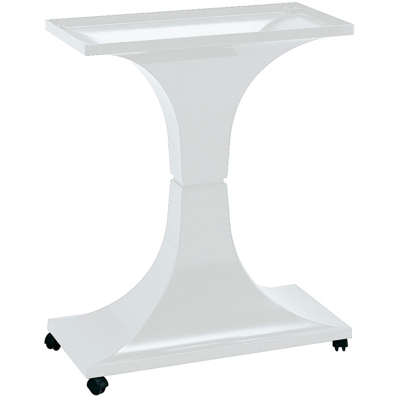 F72 Support en plastique à roulettes pour cages à oiseaux Canto, Palladio 5, Piano 5.. Variante - Mesures: 64 x 31 x h 77 cm - Blanc - Blanc