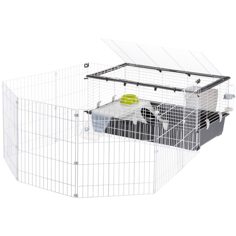 Ferplast - parkhome Cage pour lapins et cochons d'inde avec clôture. Variante 100 - Misure: 95 x 177.5 x h 56 cm -