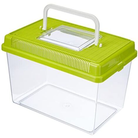Ferplast GEO Contenitore per piccoli animali, pesci, tartarughe e insetti. Variante MEDIUM - Misure: 23.2 x 15.3 x h 16.6 cm - 2.5 L - Verde chiaro
