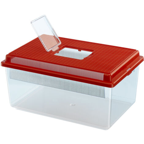 Ferplast GEO FLAT SMALL Conteneur pour poissons, reptiles, insectes ou petites tortues. Variante SMALL - Misure: 35.5 x 23.5 x h 16.5 cm - 4 L -